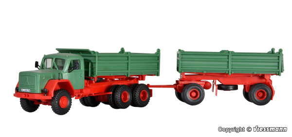 Kibri 14063 H0 MAGIRUS DEUTZ 230 D 26 AK mit Kippanhänger