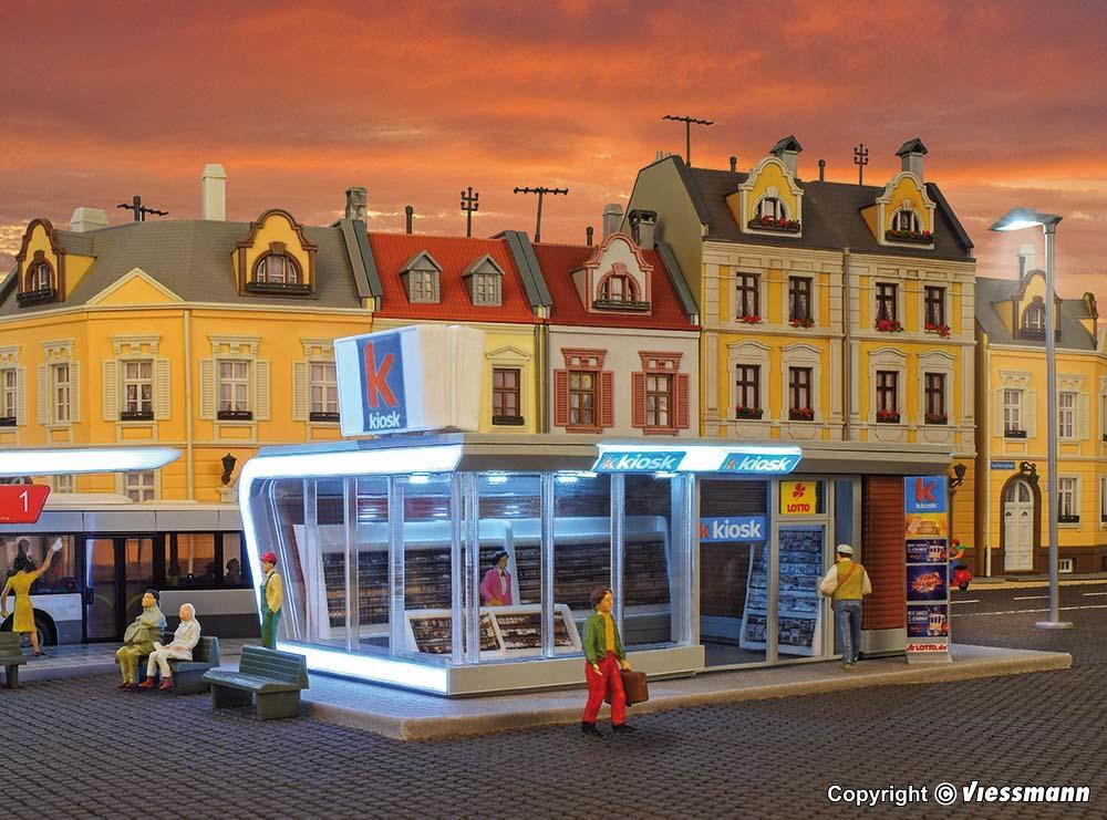 Kibri 39008 H0 Moderner Kiosk inkl. LED-Beleuchtung