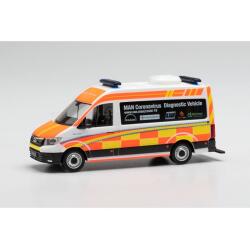 Herpa 944434 MAN TGE Halbbus HD "Coronavirus...