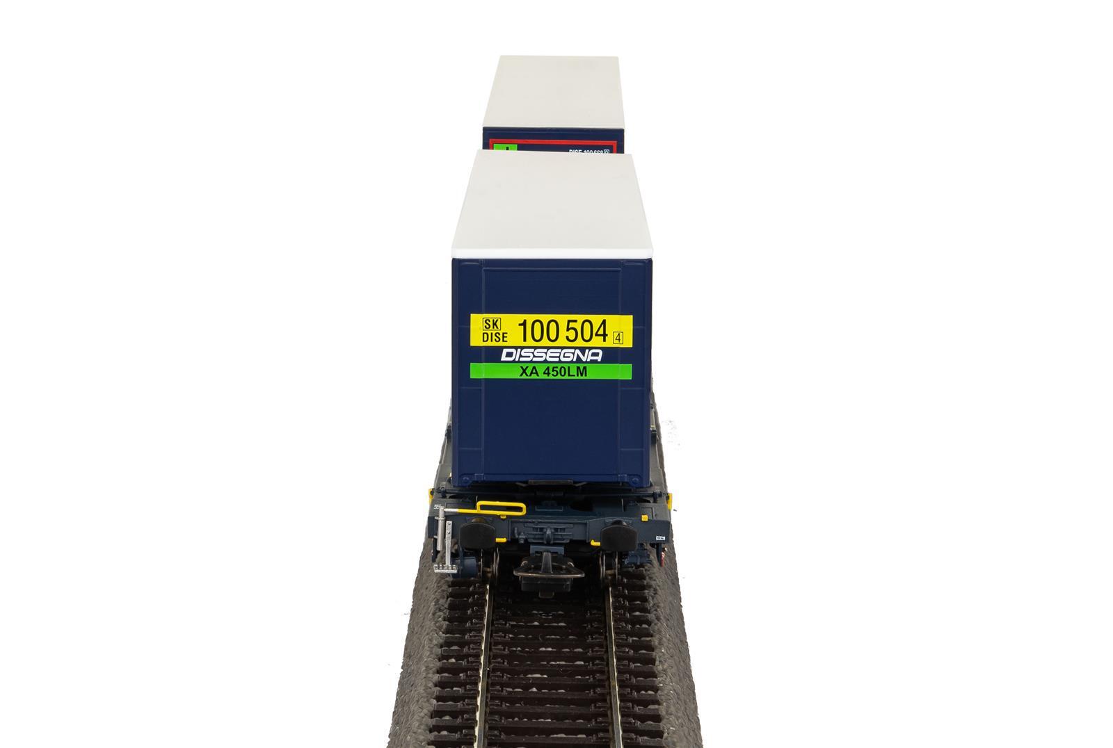 Piko 24600 Taschenwagen T3000e Wascosa mit 2 "Dissegna" Trailern SBB