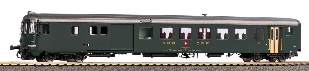 Piko 96753 Steuerwagen BDt EW II SBB Ep. IV, grün und alte Schrift Wechselstromversion