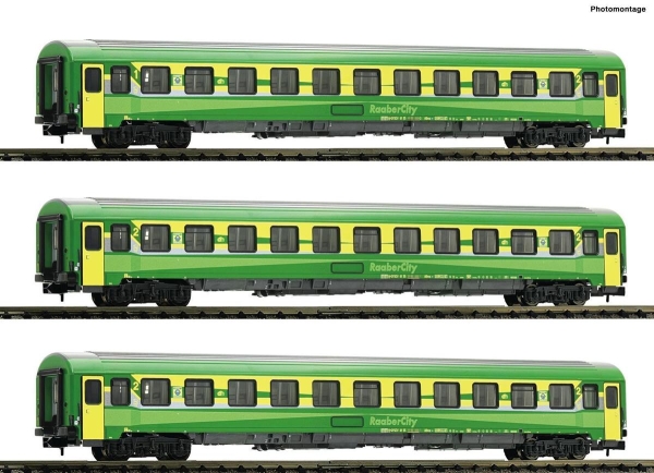 Fleischmann   714503 3-teiliger  Set: Eurofima-Wagen, GYSEV