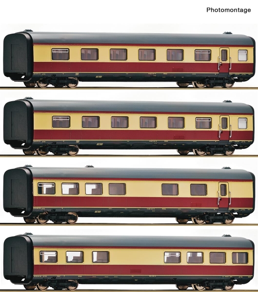 Roco 6200003 4-teiliger Set: Mittelwagen zum Gasturbinentriebzug BR 602, DB