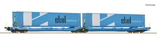 Roco 6600020 Doppeltaschen-Gelenkwagen T3000e, EUROWAGON