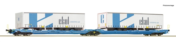 Roco 6600022 Doppeltaschen-Gelenkwagen T3000e, EUROWAGON