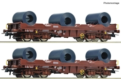 Roco 76338 2-teiliger Set: Coiltransportwagen, SNCB