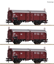 Roco 77050 3-teiliger Set: Schiebedachwagen DB