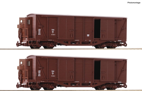 Roco 6640001 2-teiliger Set: Gedeckte Güterwagen, ÖBB
