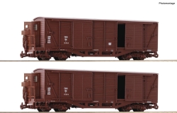 Roco 6640001 2-teiliger Set: Gedeckte Güterwagen,...