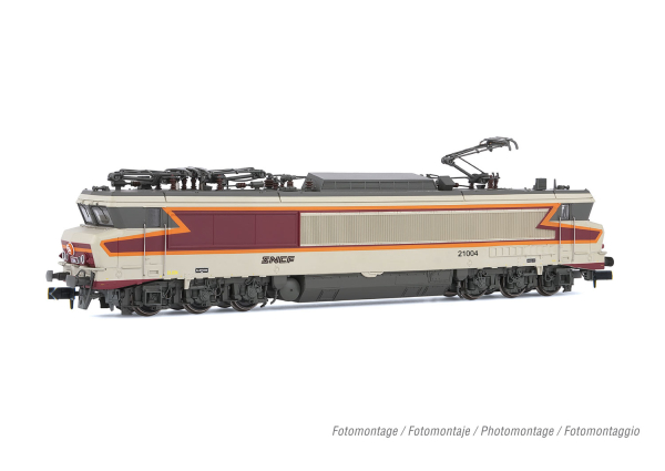 Arnold HN2586S SNCF, Elektrolokomotive CC 21004 grau/rot Nudell. Ep.IV/V, DCC