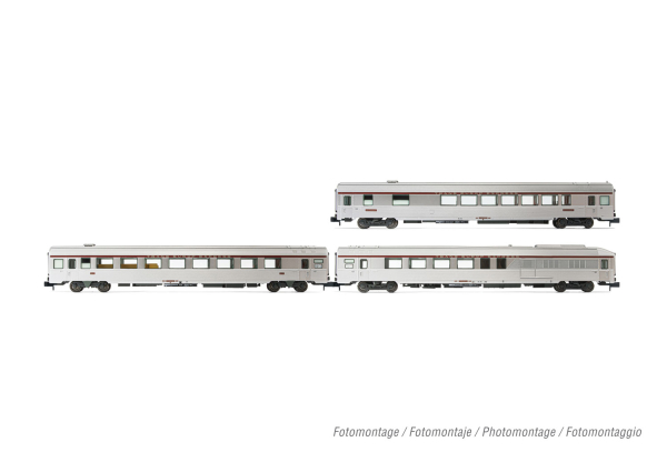 Arnold HN4444 SNCF 3-teilig TEE Par.-Ruhr A4Dtux/Vru/A3rtu Ep.IV
