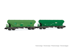 Arnold HN6624 RENFE, 2-teiliger Set Silowagen grün,...
