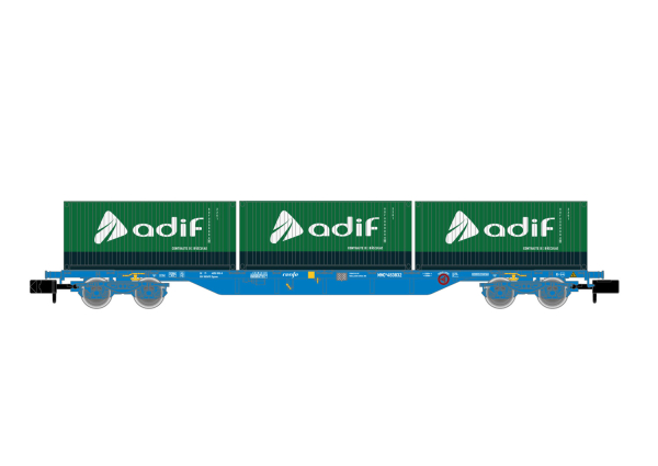 Arnold HN6651 RENFE, Containerwagenmit 3 x 20`Cont.adif, Ep. VI