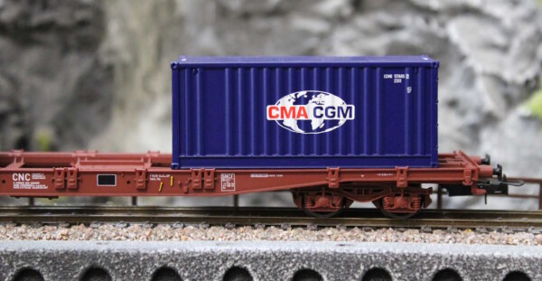 Rivarossi HR6502 Flachwagen Sg beladen mit 2 x 20 Container "CMA CGM"