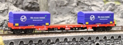 Rivarossi HR6558 Containerwagen Rglns der DB AG