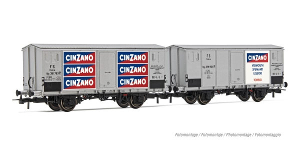 Rivarossi HR6606 FS, 2tlg. Kühlwagenset Hgb, Cinzano, Ep. III