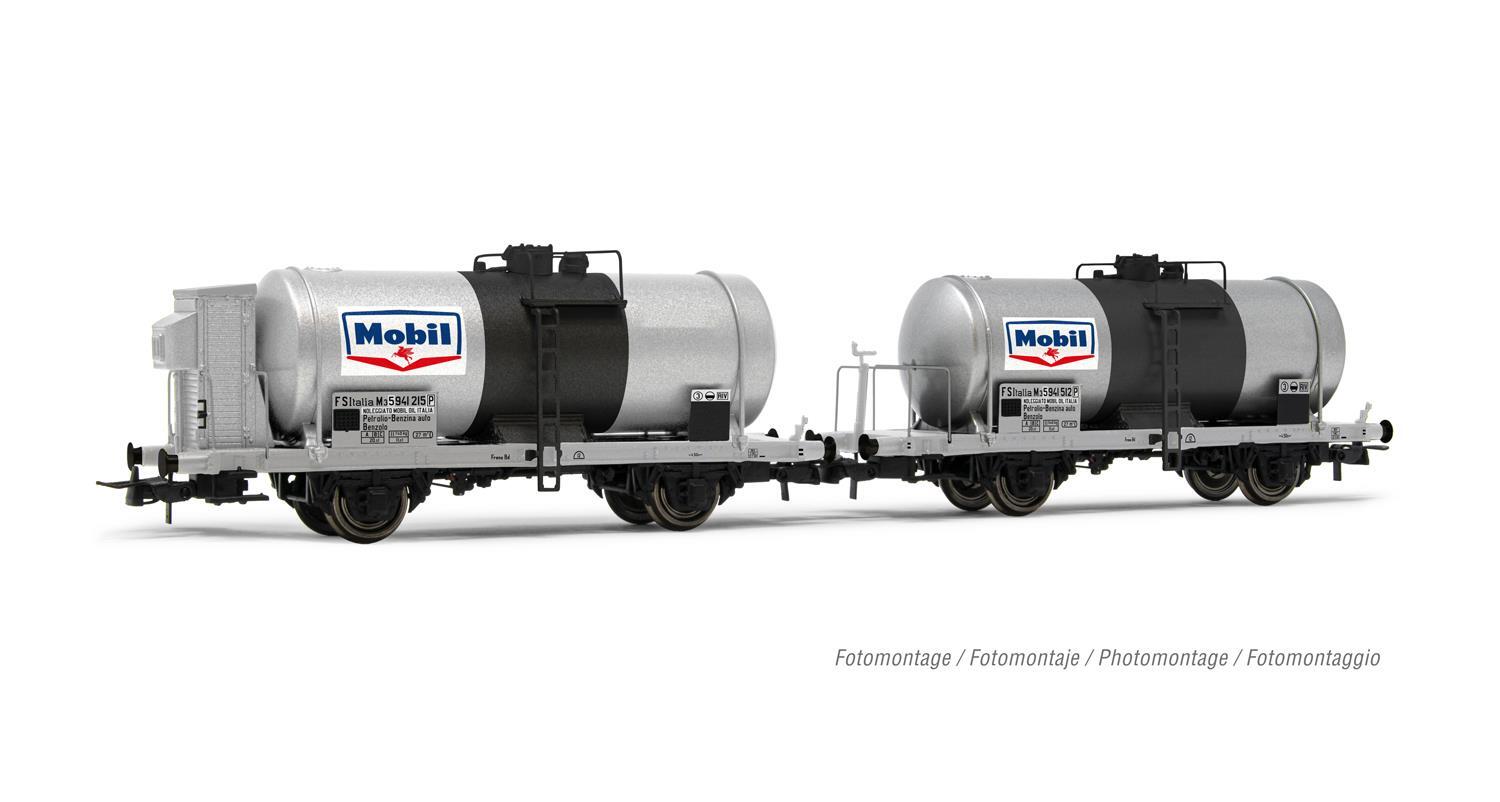 Rivarossi HR6607 FS, 2tlg. Kesselwagenset, Mobil, Ep.III