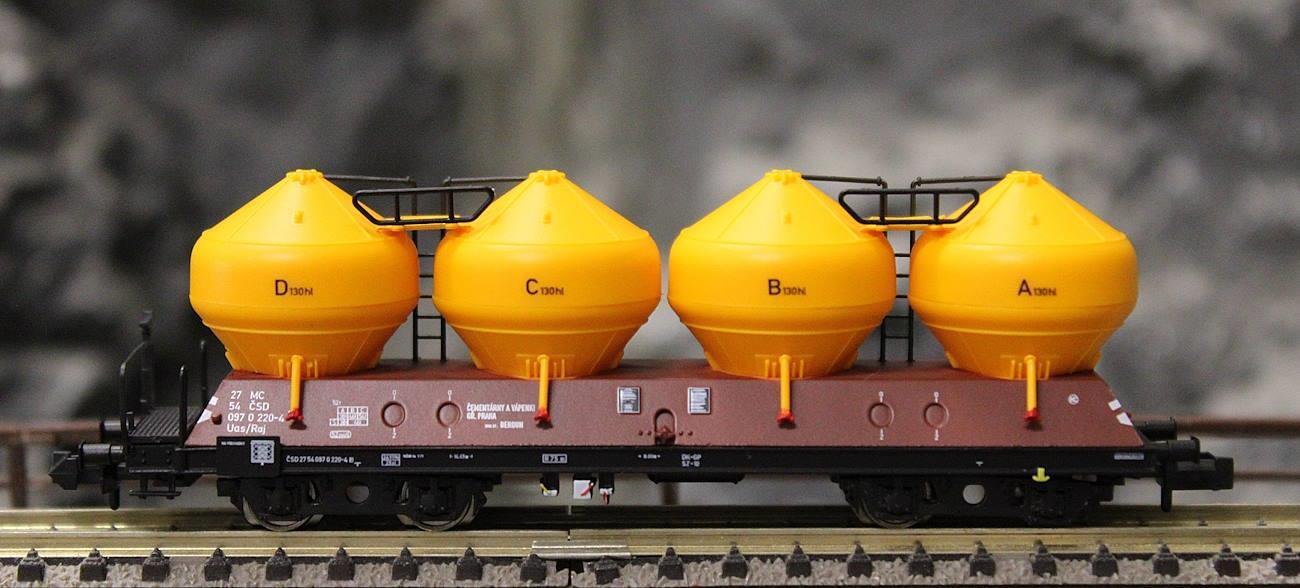Minitrix 18292 6-teiliges Silowagen-Set Bauart Uacs CSD