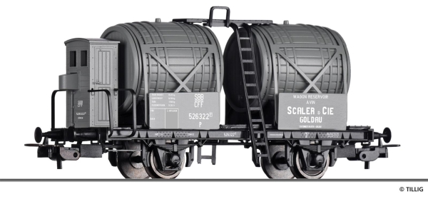 Tillig 77014 Weinfasswagen „Scaler & Cie.“, eingestellt bei den SBB