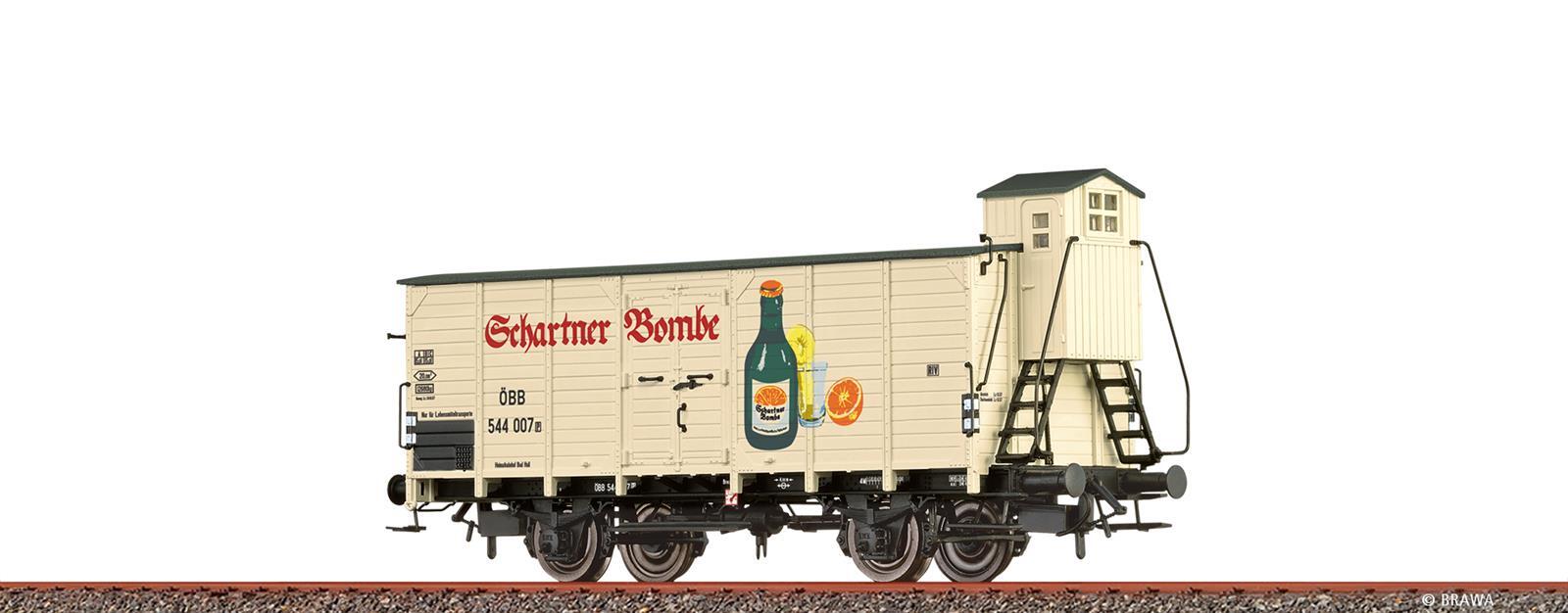Brawa 49831 H0 Gedeckter Gütewagen G10 "Schartner Bombe" ÖBB