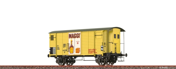 Brawa 47895 H0 Gedeckter Güterwagen K2 SBB, Epoche III, Maggi