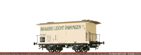 Brawa 47730 H0 Gedeckter Güterwagen K.W.St.E., Epoche I, Brauerei Leicht Vaihingen