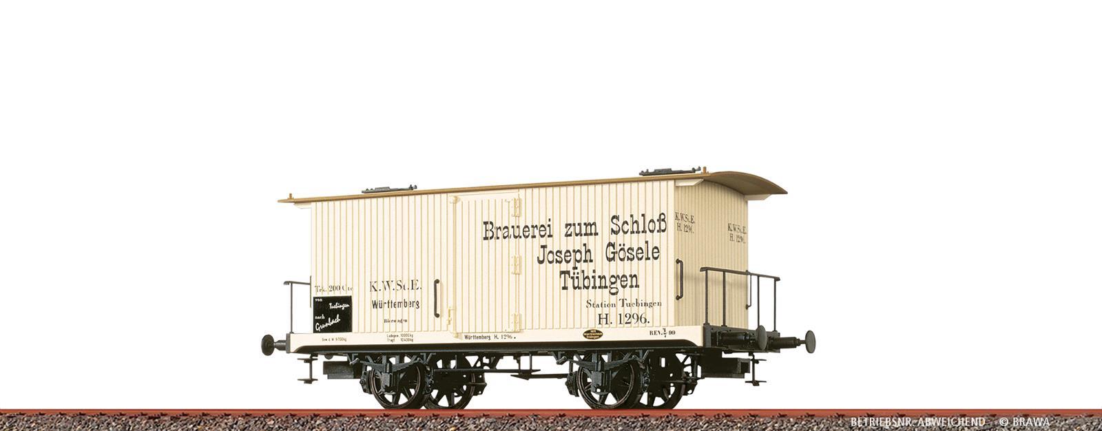 Brawa 47731 H0 Gedeckter Güterwagen "Brauerei zum Schloß Joseph Gösele" K.W.St.E.