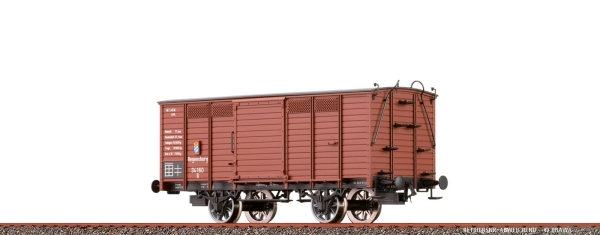 Brawa 48046 H0 Gedeckter Güterwagen G K.Bay.Sts.B., Epoche I