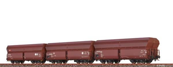 Brawa 50877 H0 Set (3er) Offener Güterwagen Fals DB AG, Epoche IV
