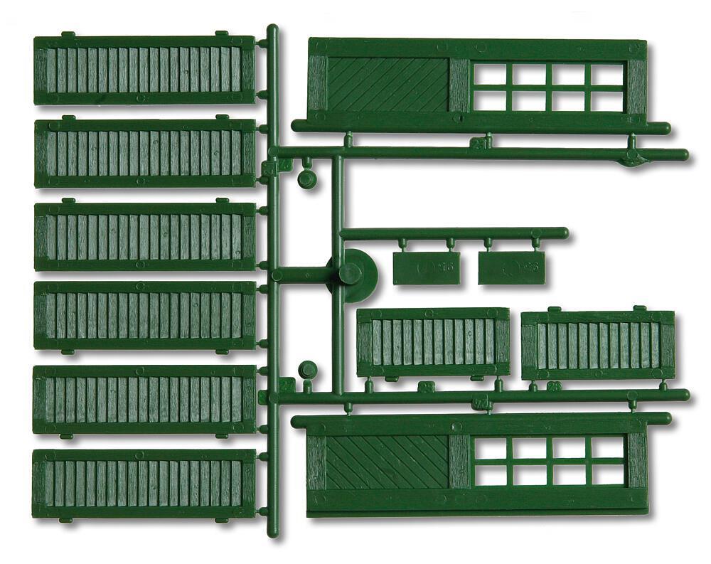 Faller 333112 Fensterläden und Türen, grün