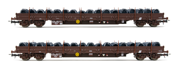 Rivarossi HR6484 2-er Set Flachwagen der ÖBB beladen mit Drahtrollen