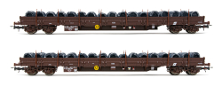 Rivarossi HR6484 2-er Set Flachwagen der ÖBB beladen...