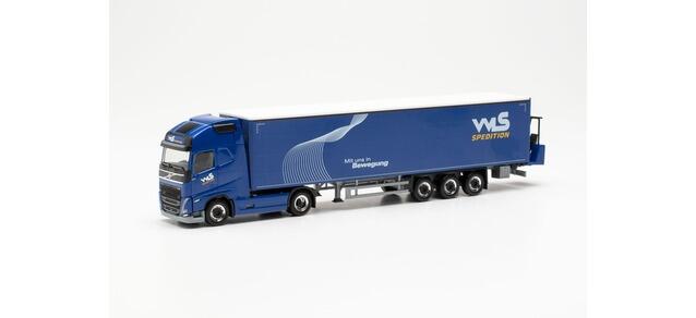 Herpa 951531 Volvo FH GL XL 2020 GardinenplanenSzg mit Mitnahmestapler "WLS Spedition GmbH"