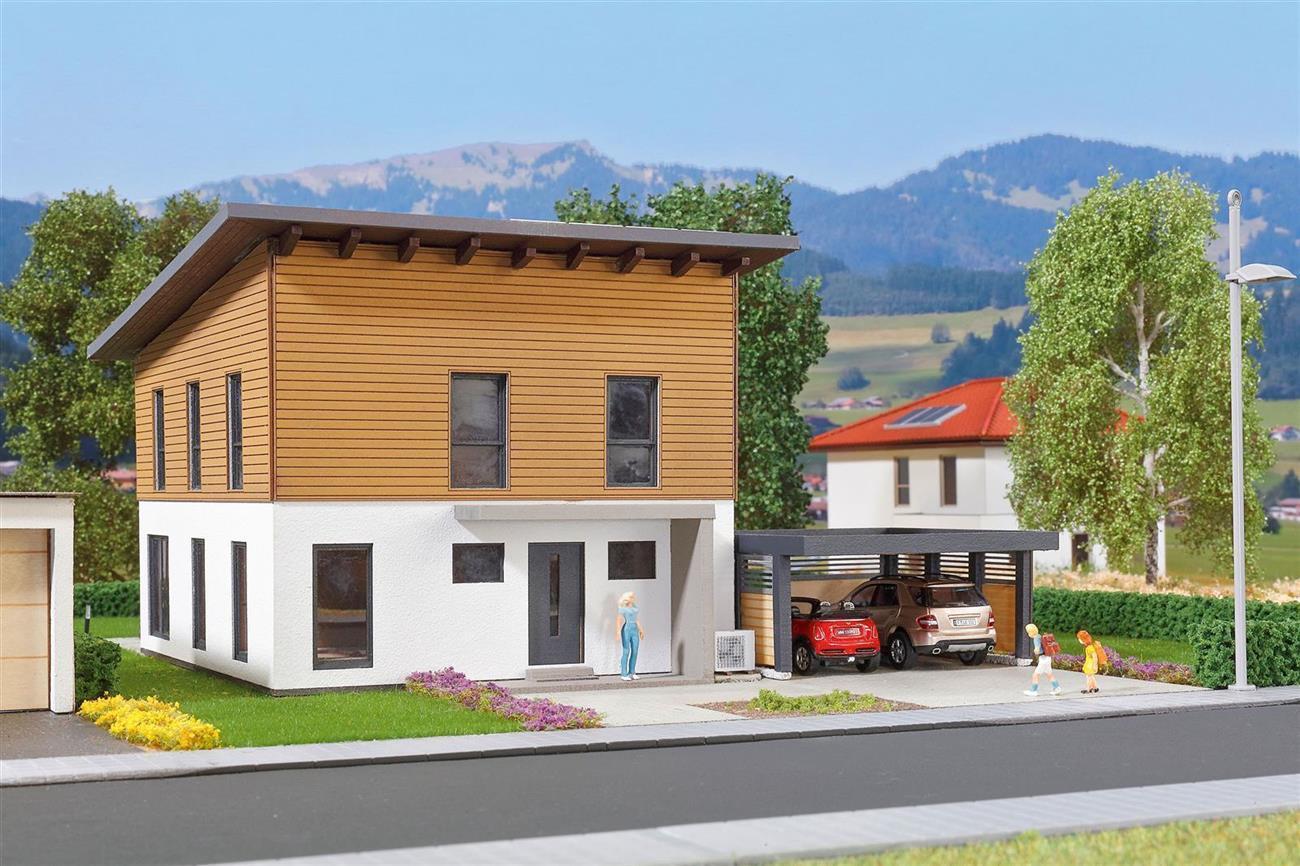 Kibri 38337 Kubushaus Saskia mit Carport- Polyplate Bausatz