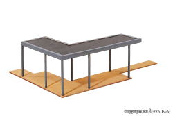 Kibri 38345 H0 Überdachte Terrasse - Polyplate Bausatz