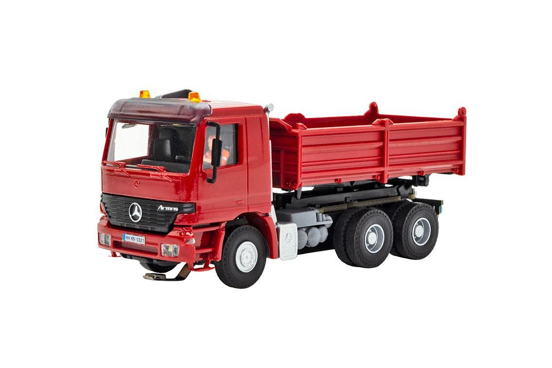Viessmann 8014 H0 MB ACTROS 3-achs Muldenkipper mit Rundumleuchten, rot, Basis, Funktionsmodell