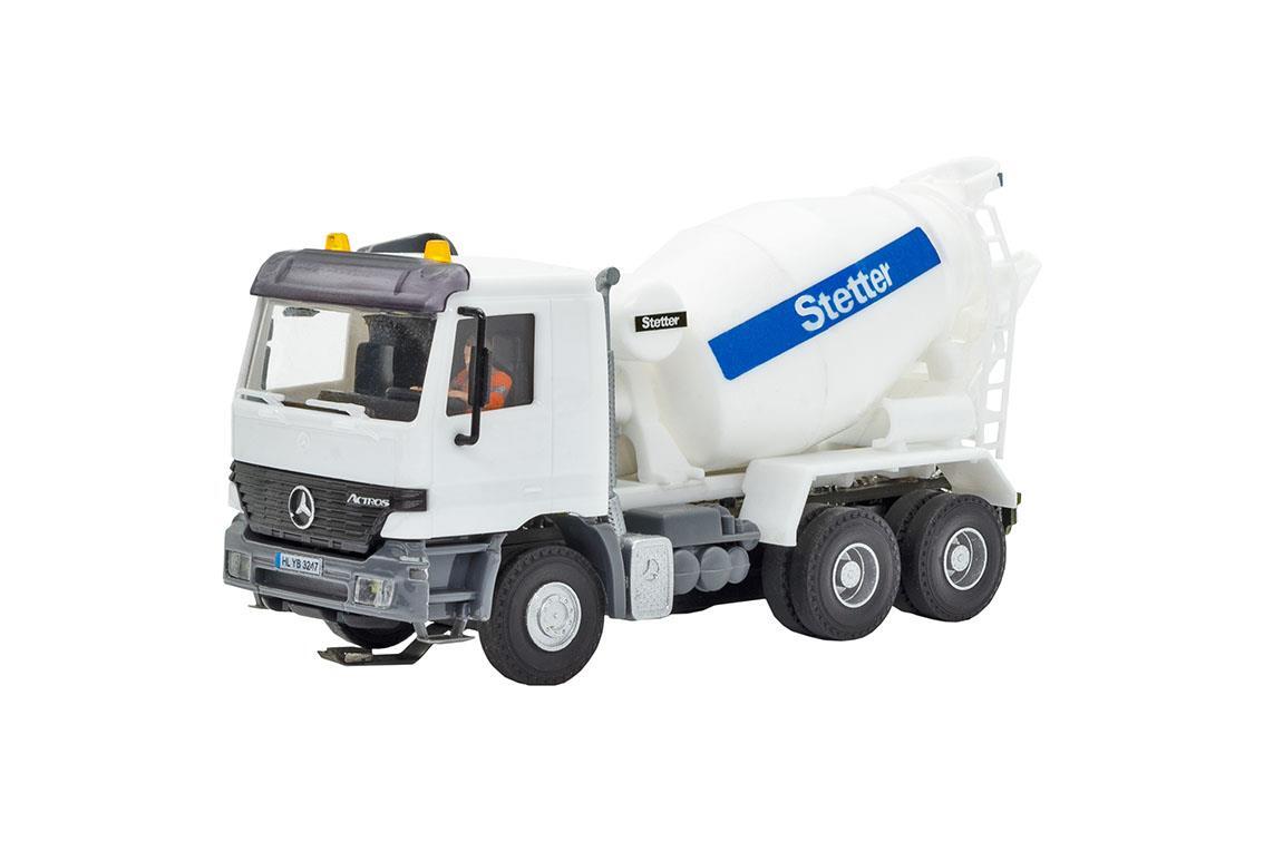 Viessmann 8031 H0 MB ACTROS 3-achs Betonmischer mitRundumleuchten, Basis, Funktionsmodell