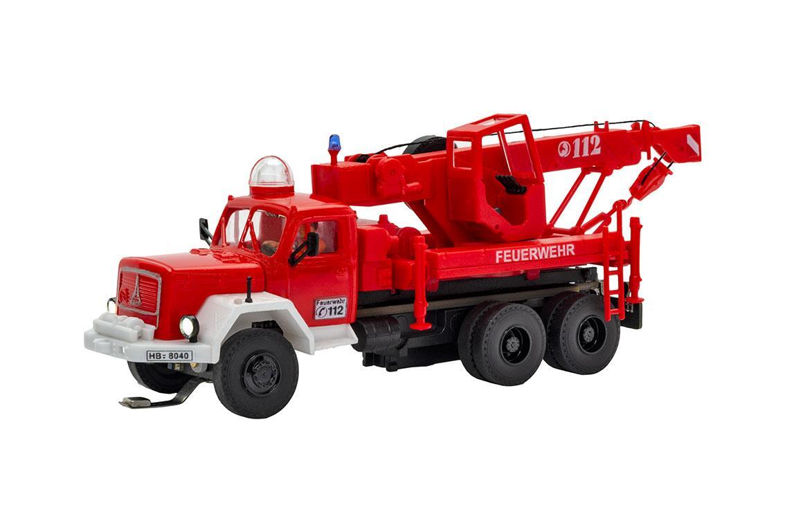 Viessmann 8051 H0 Feuerwehr MAGIRUS DEUTZ 3-achsBergekran, Basis,  Funktionsmodell - Modellbahn Voigt - Modellbahn Voigt, 242,95 €