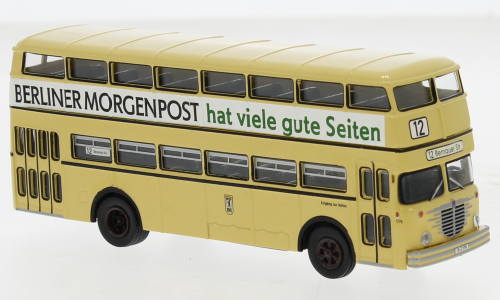 Brekina 61259 Büssing D2U Doppeldecker 1960, BVG - Berliner Morgenpost,