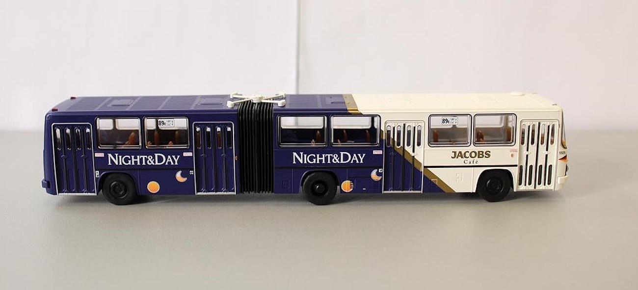 Brekina 59723 Ikarus 280.02 1991, BVG - Jacobs Night & Day,