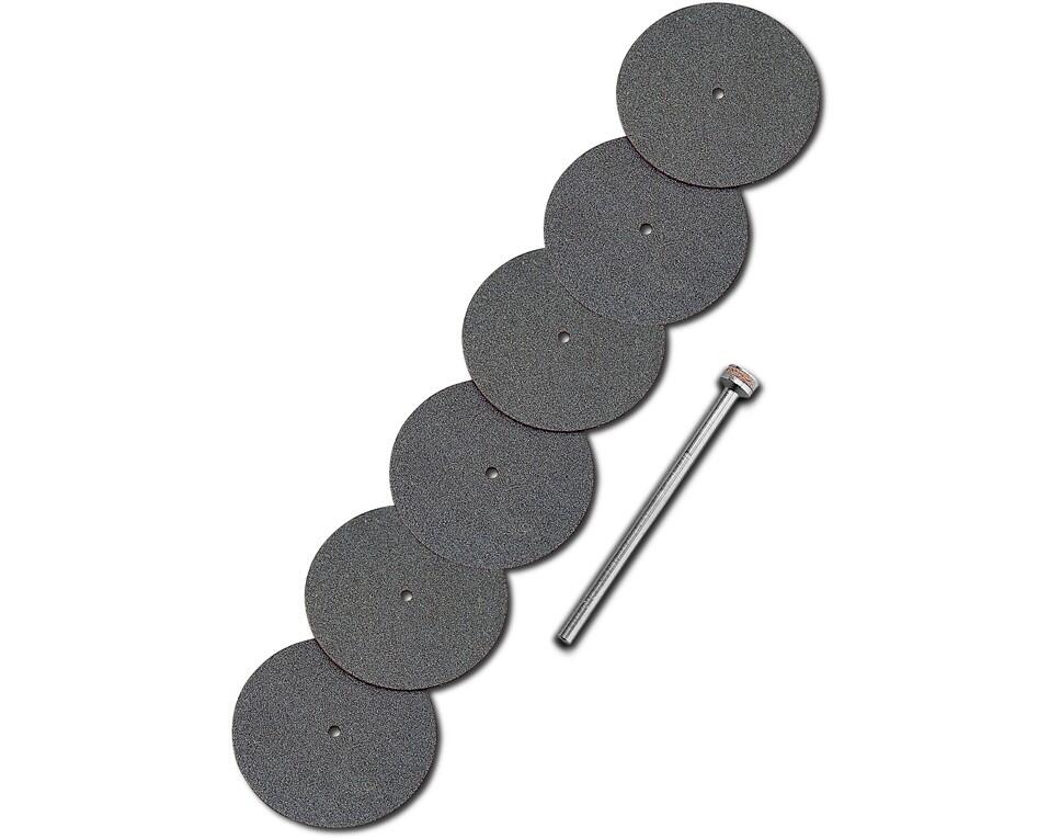 1632 - 6 Trennscheiben Ø 22 mm + Dorn