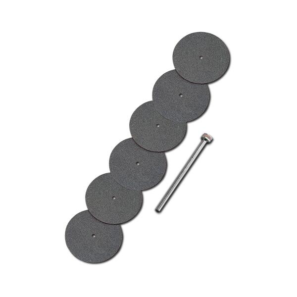 1632 - 6 Trennscheiben Ø 22 mm + Dorn
