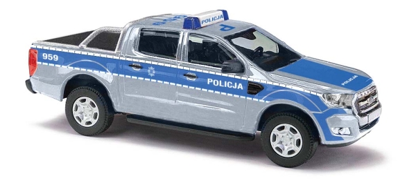 Busch 52835 Ford Ranger mit Abdeckung Policija Polen - Metallic Bj. 2016