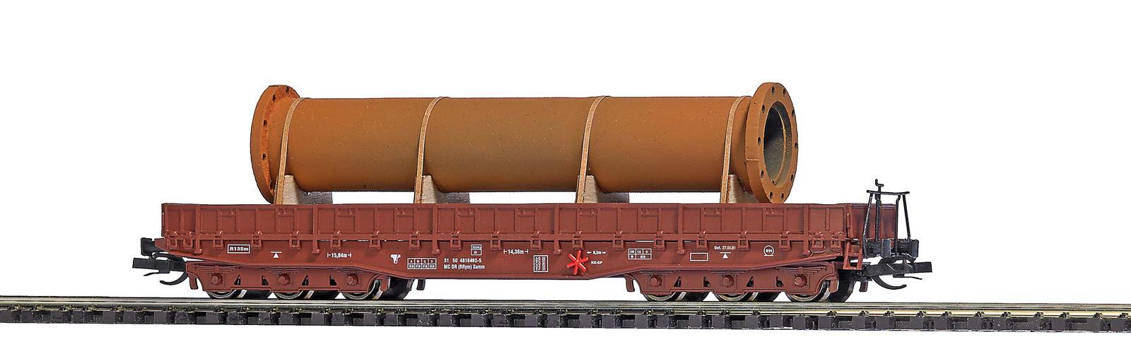 Busch 31181 Flachwagen Samm 4818 mit Flanschrohr DR