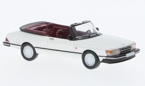 Brekina PCX870668 Saab 900 Cabriolet metallic weiss, 1986,