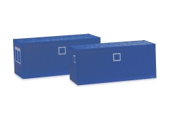 Herpa 053600-003 Baucontainer, enzianblau (2 Stück)