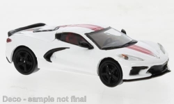 Brekina PCX870673 Chevrolet Corvette C8 weiss, rot, 2020,