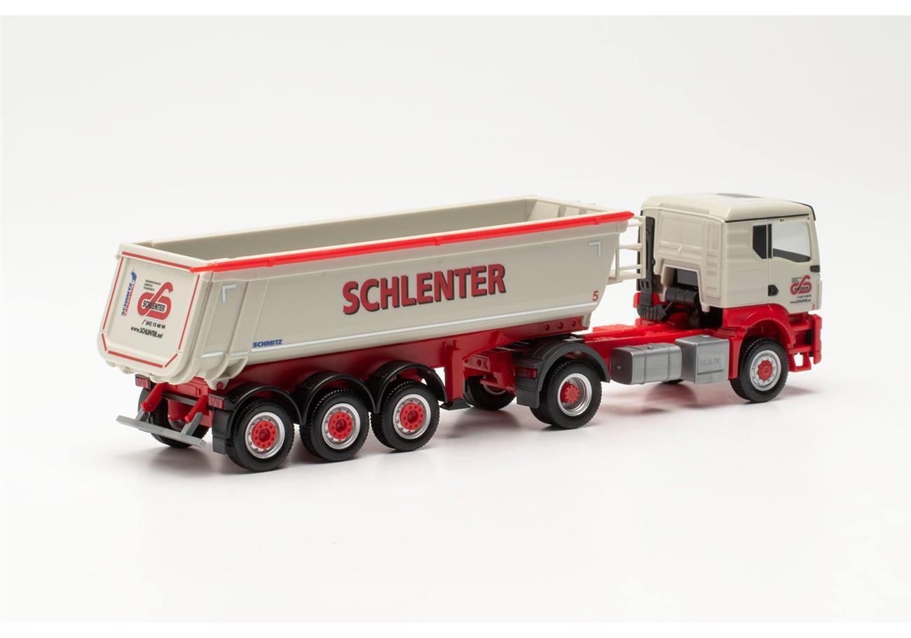 Herpa 316651 MAN TGS NN (4x4) Schmitz Rundmulden-Sattelzug "Schlenter Aachen" (Nordrhein-Westfalen/Aachen)