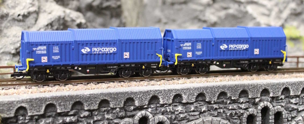 Roco 6680008 2-teiliger Set: Teleskophaubenwagen, PKP Cargo