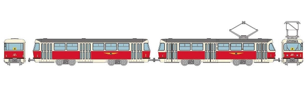 TOMYTEC 977814 Tram-System, Dresdner Straßenbahn, Typ Tatra T4-B4